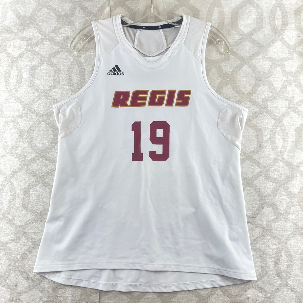 Adidas Regis Collge Pride 19 Athletic Jersey White Maroon XL Womens Tank Top